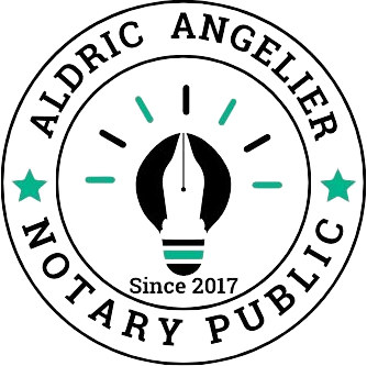 Aldric Angelier Notary Public seal